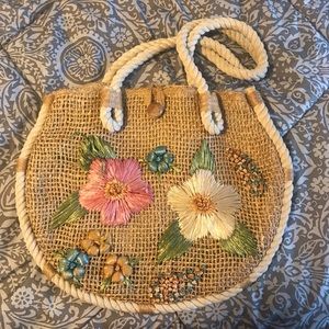Boho handmade vintage satchel bag
